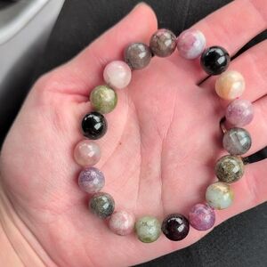 Multicolor Tourmaline Beaded Bracelet